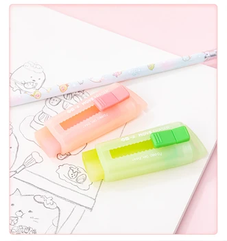 1 Galaretka Kolor Poruszać się Gumka Mniej Kurzu PVC Gumowe Gumki do Czyszczenia Ołówków Właściwe Biurowe, Szkolne Dla Uczniów  10