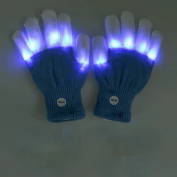 1 Para Magicznych Świecące Rękawiczki z Podświetleniem Led, Czarne, Białe Rękawiczki, Bar Wieczorowe, Flash impreza, Oświetlenie na Wyciągnięcie Ręki, Świetlne, Kreatywne Rękawiczki  10