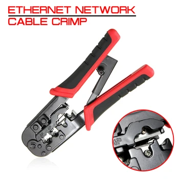1 Wielofunkcyjny Kabel Sieciowy Ethernet do Zaciskania Narzędzie Sieciowe Zaciskane Szczypce LAN Szczypce Tnące Szczypce Narzędzia Ręczne  10