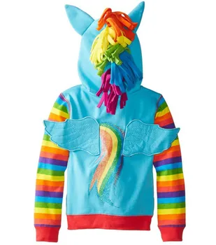 2021 Nowy Kreskówka Wiosna Codzienne Little Pony Bluzy Z Kapturem Dla Dziewczynki Z Długim Rękawem Dziecięca Bluza Płaszcz Dla Przyszłych Mam Ubrania Dla Dzieci Na Urodziny  10