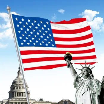 2022 Amerykański Dzień Niepodległości Płaszcz-Peleryna 4 lipca Ogrodowy Flaga Transparent Trójkątny Pasek Flaga Ręcznie Sygnałowy Flaga Samochodowy Flaga Wieszaki  10