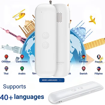 2022 Przenośny Inteligentny Tłumacz Smart Instant Real Time Voice 40+ Językach Travel Business Translator Dla iPhone i Android  4