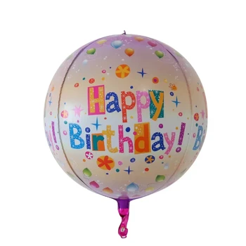 22 cale 4D Z Okazji Urodzin Świetlna Folia z aluminiowej folii Balon impreza obchody ozdobione INS tło pływający aluminium film balon  10