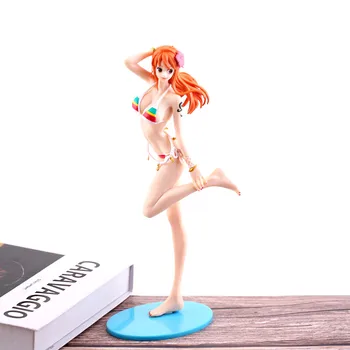 24 Cm Jednoczęściowy Anime Nami strój Kąpielowy Figurka Sexy Japonia Dziewczyna PVC Figurka Model Pomnik Dla Dorosłych Kolekcjonerskiej Ozdoba Lalka Prezent  2