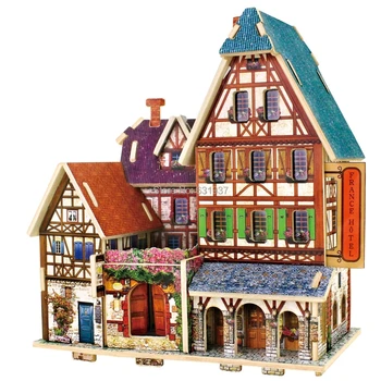 3D Miłosne uczucia świata Diy Dom dla Lalek zabawki drewniane złożenia dla dorosłych budowlane puzzle model budynku Prezent  0