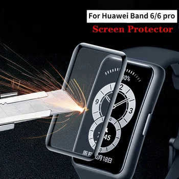 3D Zakrzywione Folia Ochronna dla Huawei Band 6 Pro Miękka Folia Ochronna dla ekranu Huawei Band 6 Smart Watch pełny ekran Folia do Godzin  10