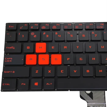 Angielska podświetlana klawiatura do ASUS ROG Strix GL502V GL502VM GL502 VT GL502VY Gier klawiatury Pomarańczowe klawisze keycap Nowy 0KN0 TD1US13  10