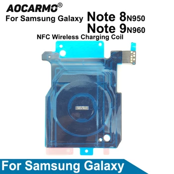 Aocarmo Ładowarka Odbiornik MFC Bezprzewodowe Ładowanie Indukcyjne Cewka Moduł NFC Elastyczny Kabel Do Samsung Galaxy Note 8 N950 Note 9 N960  10