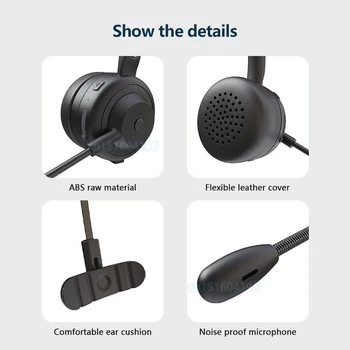 Bezprzewodowe Słuchawki Bluetooth zestaw Słuchawkowy redukcja Szumów Mikrofon Gracz Biznes Połączenie wideo Spotkanie Fitness Sportowe Słuchawki XD008  5