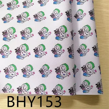 Darmowa wysyłka 7,6*12 cali kreskówka druku skórzana syntetyczna tkanina dla DIY akcesoria BHY153  10