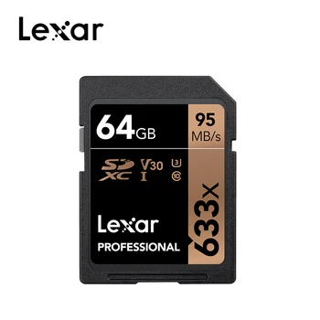 Darmowa wysyłka Lexar 32gb Karta SD Class10 633x U3 SDHC SDXC 128 GB Karta pamięci UHS-I C10 64 GB max95 MB/s./s., 16 GB Karty SD do kamery  5
