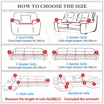 Elastyczny pokrowiec na kanapie, bawełniany pokrowiec na kanapie, przekroju duża kanapa, trzeba zamówić pokrowiec na kanapie z 2 przedmiotów, jeśli to fotel, sofa w kształcie litery L  5