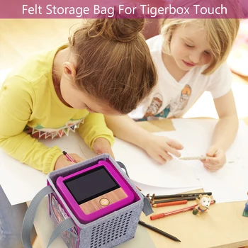 Filcowane Torba do Przechowywania Tigermedia Tigerbox Touch Streaming Box, Pozytywka, Dzieci Przenośny Futerał, Torba dla Kart Tiger  5