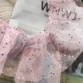 Furry plisowana brązowy mała gwiazda tiul różowe koronki DIY spódnica w stylu lolity zabawki dla dzieci szalik dla zwierząt, odzież i akcesoria do produkcji puzzli  5