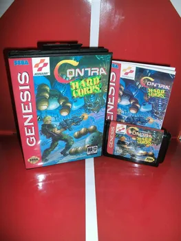 Gry kaseta Contra Hard Corps z skrzynią i ręczny 16-bitowym MD-mapą dla Sega Mega Drive do Genesis  10