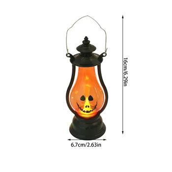 Halloween Pumpkin Lantern Przenośny Dyni Oprawa Беспламенной Świecą Led Na Baterie Jack O Lantern Party  10
