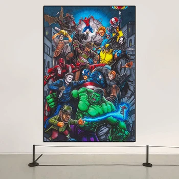 Horror Spider-Man Rzadki Epicki Walki Plakat Avengers Superbohater Płótnie Obraz Anime Uchwyt Sztuka Salon Dekoracji Domu  10