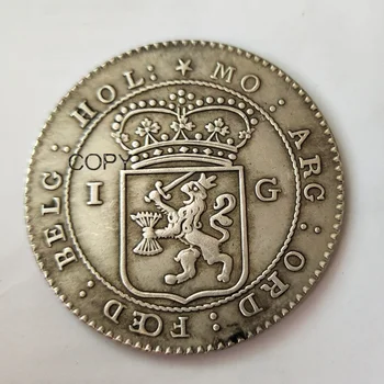 Indonezja 1802 1 guilder lub 0,5 гульдена Srebrzona transferowy moneta  10
