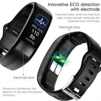 Inteligentne Zegarki Dla Mężczyzn I Kobiet IP67 Wodoodporny EKG KRS Sport Zdrowe Bransoletka Monitorowanie Rytmu serca Snu Fitness-Tracker dla IOS i Android  10