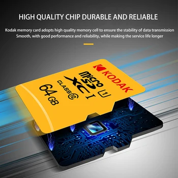 Karta pamięci Flash KODAK U1 128 GB, 64 GB, 32 GB, 16 GB Micro SD card High Memoria Micro SD / TF/SD Karta Klasy 10 tarjeta de  5
