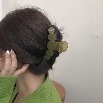 Koreański Kobiety Dziewczyny Z Tworzyw Sztucznych Pazury Do Włosów Spinki Do Włosów, Nakrycia Głowy, Duży Rozmiar Spinka Krab Wsuwka Modny Ornament Akcesoria Do Włosów  4