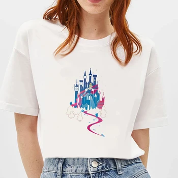 Koszulka Premium Disney Cinderella Bobbidi Boo Pumpkin, Casual Top w stylu harajuku, letnia, damska Koszulka, damska koszula Y2k  10