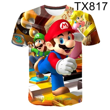 Koszulki z wzorem Mario dla chłopców i dziewcząt, Plac Koszulka z Wzorem anime 