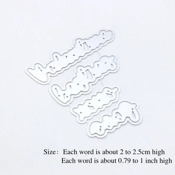 KSCRAFT Nowa Walentynka Shadow Słowa Metalowe Szablony do Cięcia Pieczątki dla DIY Scrapbooking Dekoracyjne Tłoczenie DIY Papierowe Kartki  10