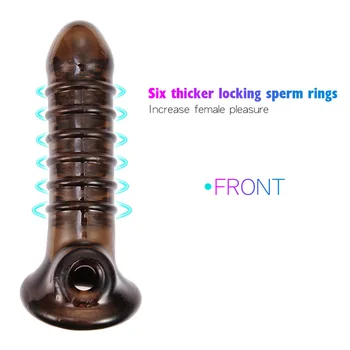 Lniana Dysza Bez Wibratory Sex Zabawki Dla Mężczyzn Kobiet Dildo Na Powiększanie Penisa Rękaw Erekcja Prezerwatywa Wielokrotnego Użytku Masturbator Męski  10