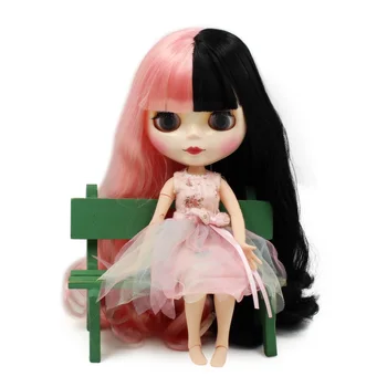 Lodowa Lalka DBS Blyth 1/6 bjd zabawka biała skóra wspólne ciało ma genialne osoba różowe i czarne włosy 30 cm anime zabawka  10