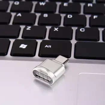 Mini-Metalowy Czytnik Kart Type-C Przenośny Brelok do Kluczy USB 3.1 Type C Micro SD TF Memory OTG Card reader do Telefonu komórkowego  4