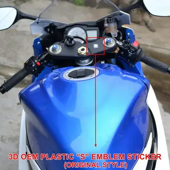 Motocykl 3D z tworzywa sztucznego Godło Ikona Naklejki Naklejka Do Suzuki GSX-R GSXR 600 750 1000 1300 Wtyczki Hayabusa Górny Potrójny Zacisk Do Drewna  5