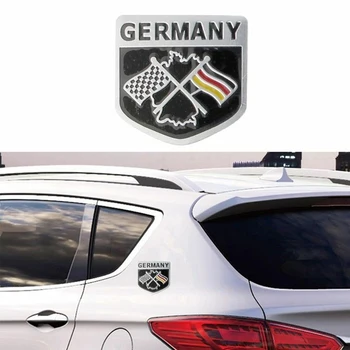 Niemcy Niemiecka Flaga 3D Ikona Ze Stopu Aluminium Auto Przedni Emblemat Nadwozia Naklejki Wyścigowy Rower Sport Samochodowy Naklejka  10