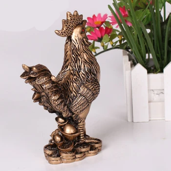 Nowy Domowy Ozdobne Kogut Miedziany Ozdoba Rzemiosło Złoty Kurczak Feng Shui Moda Kogut Dekoracji  5