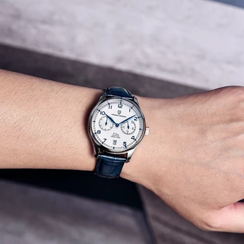 PROJEKT PAGANI Nowa Pilotażowa Seria Męskie Mechaniczne Zegarek Luxurys Szafirowe Szkło Wyświetlacz Rezerwy Skoku Automatyczny Zegarek dla Mężczyzn  10
