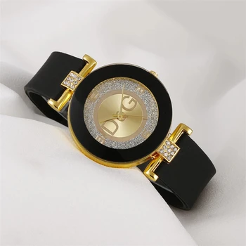 Proste, Czarno-Białe Kwarcowe Zegarki Damskie Minimalistyczny Design Pasek Silikonowy Zegarek Z Dużą Tarczą Kobiet Moda Kreatywne Zegar 2022  10