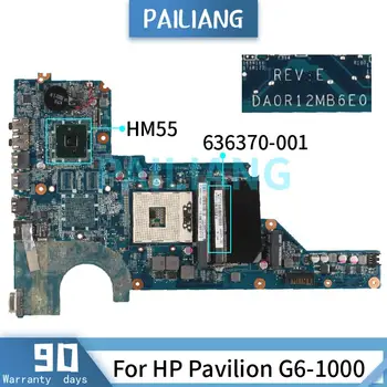 Płyta główna do laptopa HP Pavilion G6-1000 płyta główna 636370-001 636370-001 HM55 DDR3 Przetestowany NORMALNIE  10