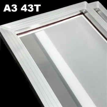 Ramka 31*41cm drukowania ekranu A3 aluminiowa z białą siatką z poliestru nadrukiem 43T do precyzyjnych obwodów drukowanych  10