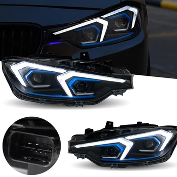 Reflektory Do BMW Serii 3 F30 F35 LED 2013-2016 318i 320i Głowy Lampa Samochodowy Stylizacja DRL Sygnałowy Obiektyw Projektora Auto Akcesoria  5