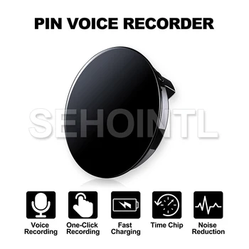 SEHOINTL Mini-Pin Dyktafon Cyfrowy Dyktafon Z Aktywacją Głosową USB-Urządzenie Do Nagrywania Głosu I Nagrania audio Przenośny Odtwarzacz MP3  5