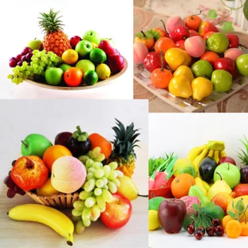 Sztuczne Owoce Różne Plastikowe Fałszywe Owoce Stół Kuchenny DIY Wystrój Domu Rzemiosła Jedzenie Fotografia Rekwizyty Symulacja Kwiatowy Ornament  10
