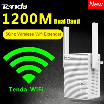 Tenda A18 WiFi Range Extender sieci Bezprzewodowej 1200 Mb/s wzmacniacz zasięgu Sygnału Internetowego Wzmacniacz z 2 Zewnętrzne Pełne Pokrycie  5