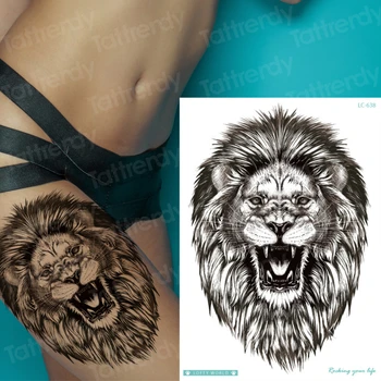 Tygrys Czaszka Leopard smok Wodoodporna Tymczasowy Tatuaż Naklejka Wilk Zwierzęta, Tatuaże, Body Art Ręka mężczyzny jest Fałszywy Tatuaż Duży Sexy  5