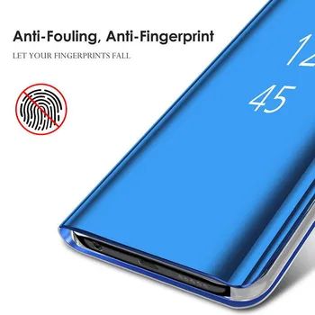 Urządzony w luksusowym Lustra Inteligentne Etui Dla Samsung Galaxy Z Fold 2, Skórzana Magnetyczny Flip-etui-Stojak Dla Samsung Z-Fold 2, Etui Do Telefonu Z Fold 3  10