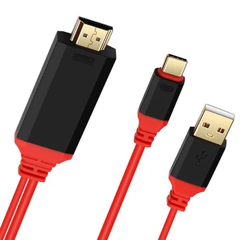 USB 3.1 Typu C-HDMI-Kabel Konwerter Ultra HD 1080P 4K Ładowania HDTV, Kabel Wideo Dla Samsung Galaxy S9/S8/Uwaga 9  5