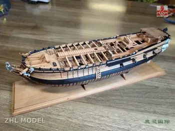 Weiguan La Salamandre skala 1/96 12 cali Zestaw do budowy drewnianego modelu statku z грушевого drewna POF  5