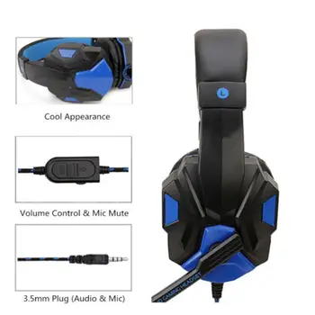 Zestawy Słuchawkowe Kask Bass Słuchawki Stereo Nad Głową KOMPUTER Notebook Z Mikrofonem Przewodowe Słuchawki Do PC, PS4, Xbox Telefon Gracz  10