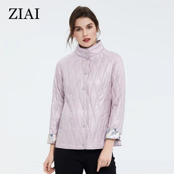 ZIAI 2021 lider sprzedaży, Damska kurtka wiosna fioletowy kolor, duże rozmiary, ciepłe płaszcze damskie, modna damska casual parku z nadrukiem na podszewce, instock ZM-9423  10