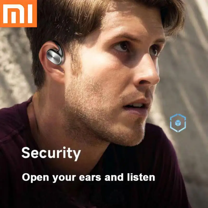 Dla Xiaomi TWS Bezprzewodowe Słuchawki Z Kości Przewodności Słuchawki redukujące hałas Słuchawki Bluetooth 9D Stereo Sportowe Wodoodporne