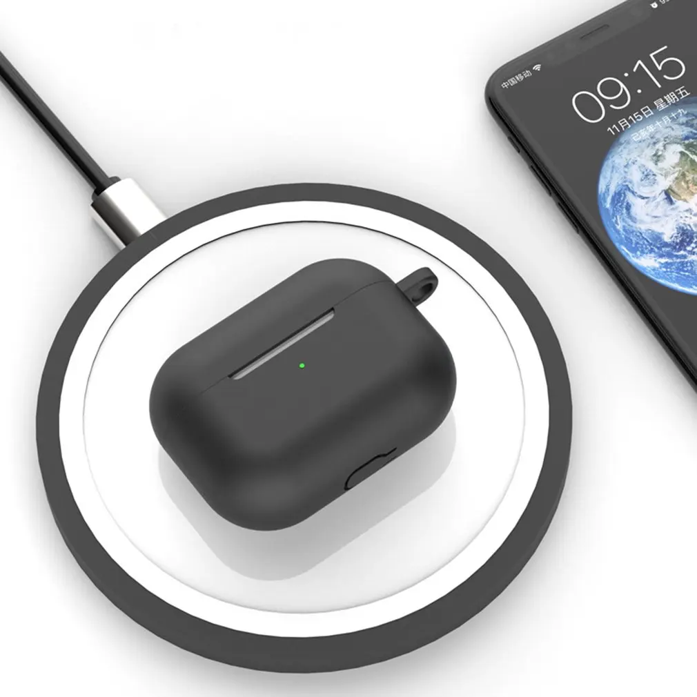 Etui Airpods Pro z Fob Silikonowy Futerał Etui dla Apple Air Pods Pro Akcesoria do Słuchawek Skóry Etui